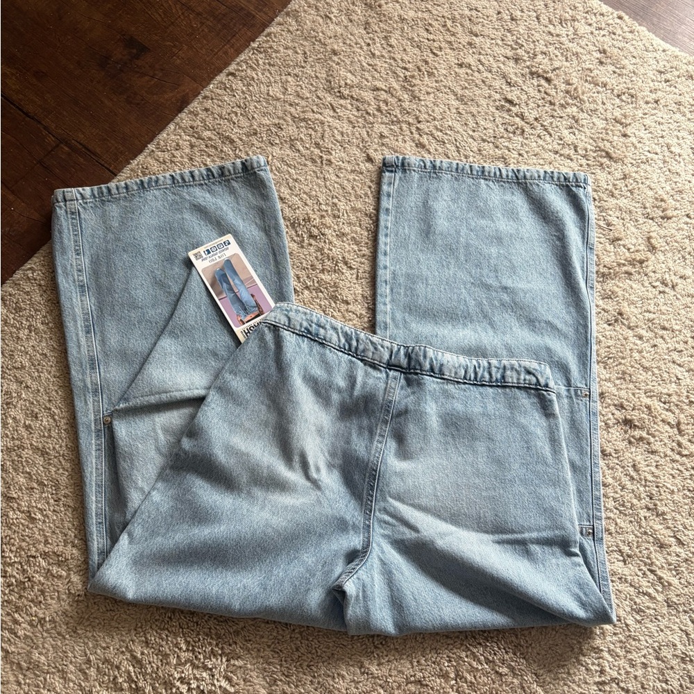 Rewash Women’s Sz 7/28 Light Blue Low Pro Relaxed Wide-Leg Jeans pockets NWT - Picture 3 of 9